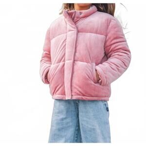 NEW FEATHER 4 ARROW kid's aspen puffer jacket in misty mauve